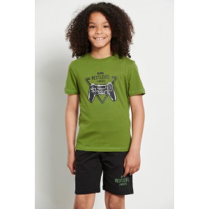 BodyTalk Kids set t-shirt & bermuda shorts for boys green