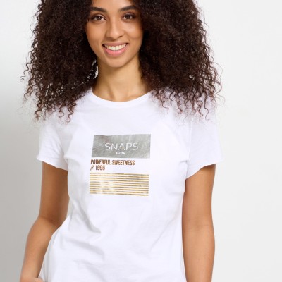 BodyTalk Women's "SNAPS" t-shirt 1231-902128