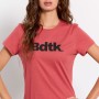 BodyTalk Γυαναικεία κοντομάνικη μπλούζα με λογότυπο "BDTK" βαμβακερή κεραμιδί
