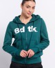 BodyTalk Γυναικεία ζακέτα φούτερ με κουκούλα πράσινη