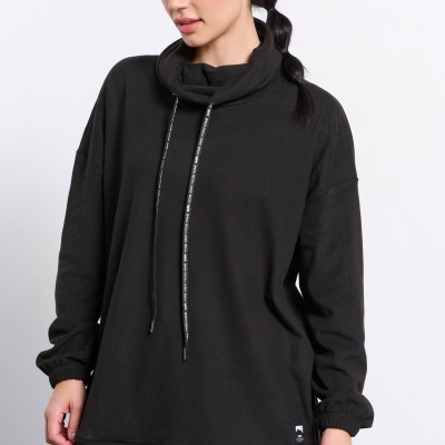 BodyTalk Γυναικεία μπλούζα μακριά Oversized μαύρη