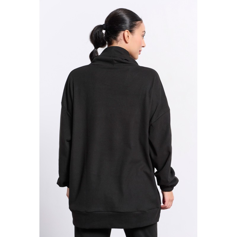 BodyTalk Γυναικεία μπλούζα μακριά Oversized μαύρη BodyTalk Γυναικεία μπλούζα μακριά Oversized μαύρη