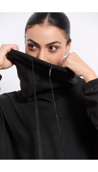 BodyTalk Γυναικεία μπλούζα μακριά Oversized μαύρη