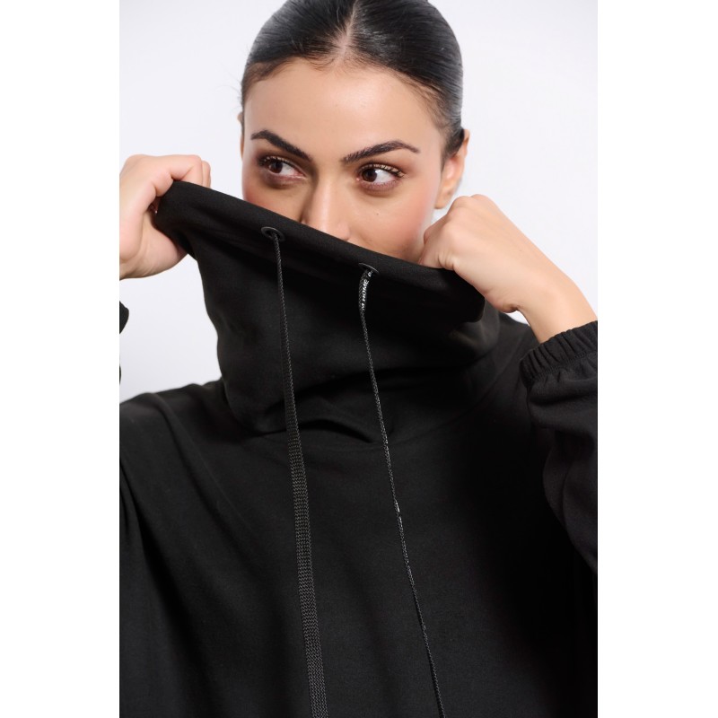 BodyTalk Γυναικεία μπλούζα μακριά Oversized μαύρη BodyTalk Γυναικεία μπλούζα μακριά Oversized μαύρη