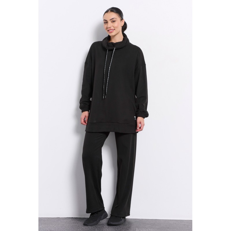 BodyTalk Γυναικεία μπλούζα μακριά Oversized μαύρη BodyTalk Γυναικεία μπλούζα μακριά Oversized μαύρη
