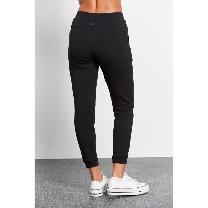 BodyTalk Γυναικείο παντελόνι φόρμας με λάστιχο jogger skiny μαύρο BodyTalk Γυναικείο παντελόνι φόρμας με λάστιχο jogger skiny μαύρο