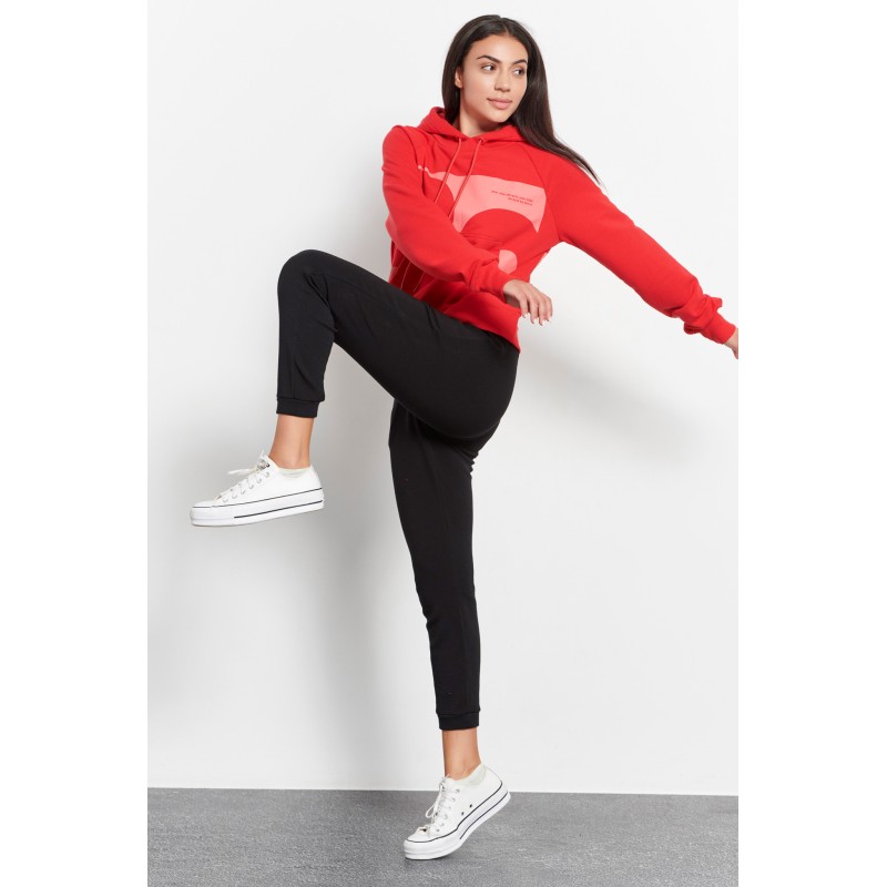 BodyTalk Γυναικείο παντελόνι φόρμας με λάστιχο jogger skiny μαύρο BodyTalk Γυναικείο παντελόνι φόρμας με λάστιχο jogger skiny μαύρο