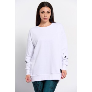 BodyTalk Women's Sweatshirt with crewneck oversized 'ALLIN' white