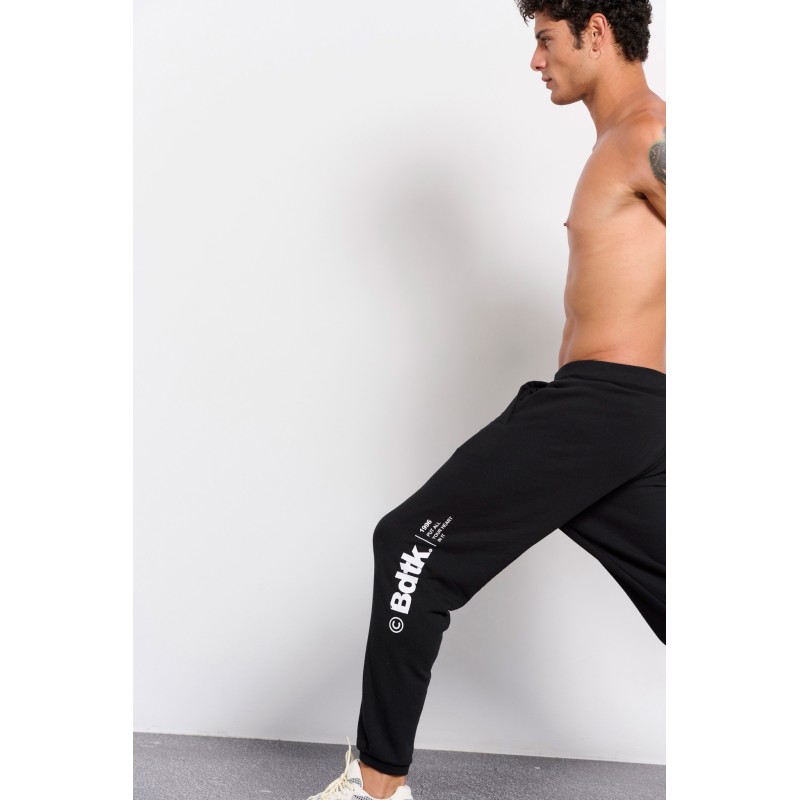 BodyTalk Ανδρικό παντελόνι φόρμας με λάστιχο jogger μαύρο BodyTalk Ανδρικό παντελόνι φόρμας με λάστιχο jogger μαύρο