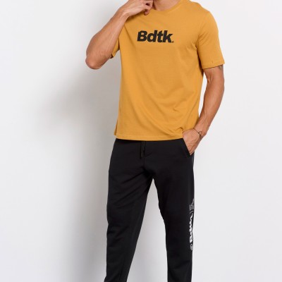 BodyTalk Ανδρικό παντελόνι φόρμας με λάστιχο jogger μαύρο
