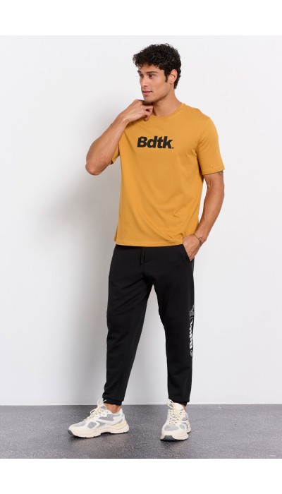 BodyTalk Ανδρικό παντελόνι φόρμας με λάστιχο jogger μαύρο