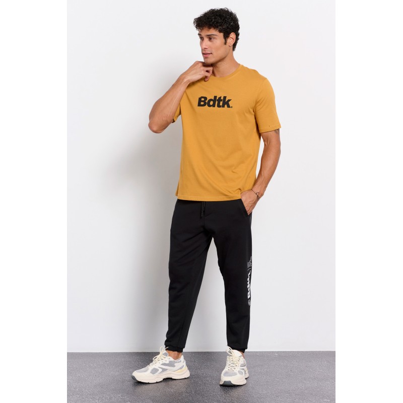 BodyTalk Ανδρικό παντελόνι φόρμας με λάστιχο jogger μαύρο BodyTalk Ανδρικό παντελόνι φόρμας με λάστιχο jogger μαύρο