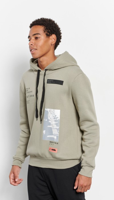 BodyTalk Ανδρική μπλούζα φούτερ με κουκούλα "Separates Frame" γκρι