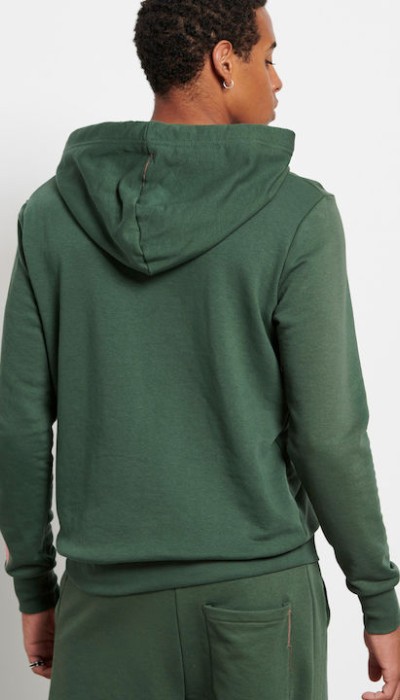 BodyTalk Ανδρική μπλούζα φούτερ με κουκούλα και τσέπες πράσινη