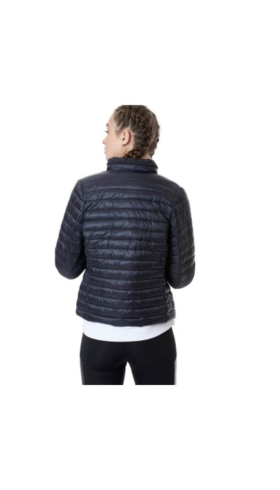 BodyTalk Γυναικείο μπουφάν puffer με κουκούλα μαύρο