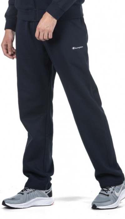Champion Ανδρικό παντελόνι φόρμας φούτερ σε ίσια γραμμή μάυρο