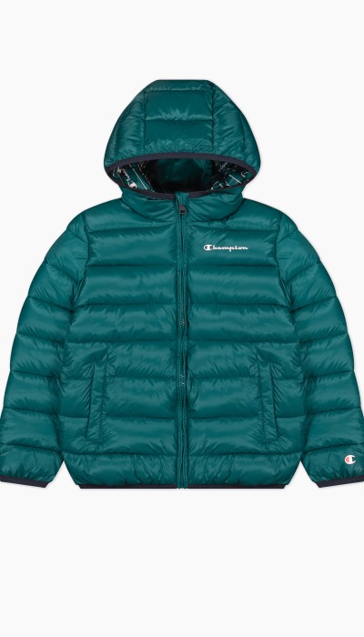 Champion Παιδικό μπουφάν με κουκούλα πράσινο