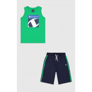 Champion Kids set t-shirt & shorts for boys green