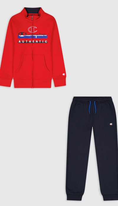 Champion Παιδικό σετ φόρμας για αγόρι φούτερ κόκκινο