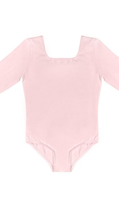 Godance Παιδικό κορμάκι μπαλέτου με 3/4 μανίκι ροζ