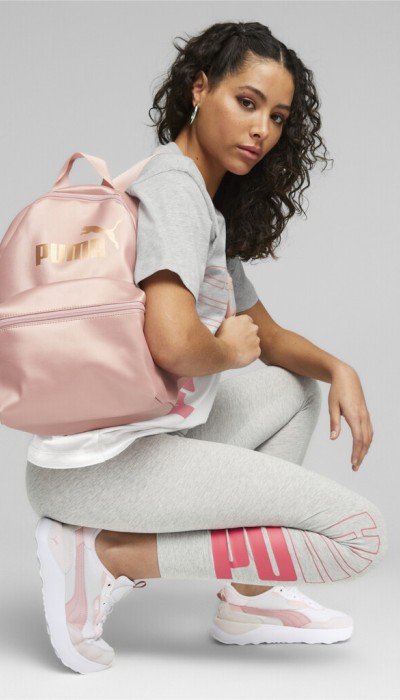 Puma γυναικεία τσάντα πλάτης core up ροζ