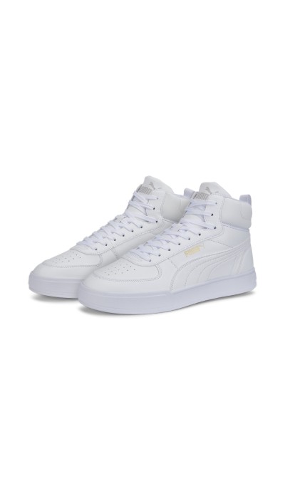Puma Unisex Αθλητικά Παπούτσια Δερμάτινα Sneakers Caven Mid Άσπρα