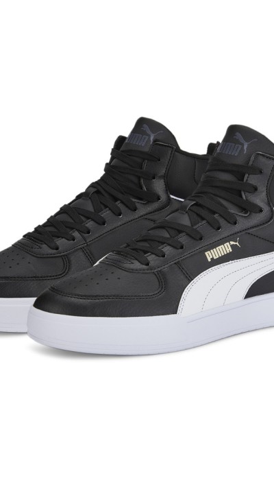 Puma Unisex Αθλητικά Παπούτσια Δερμάτινα Sneakers Caven Mid Μαύρα