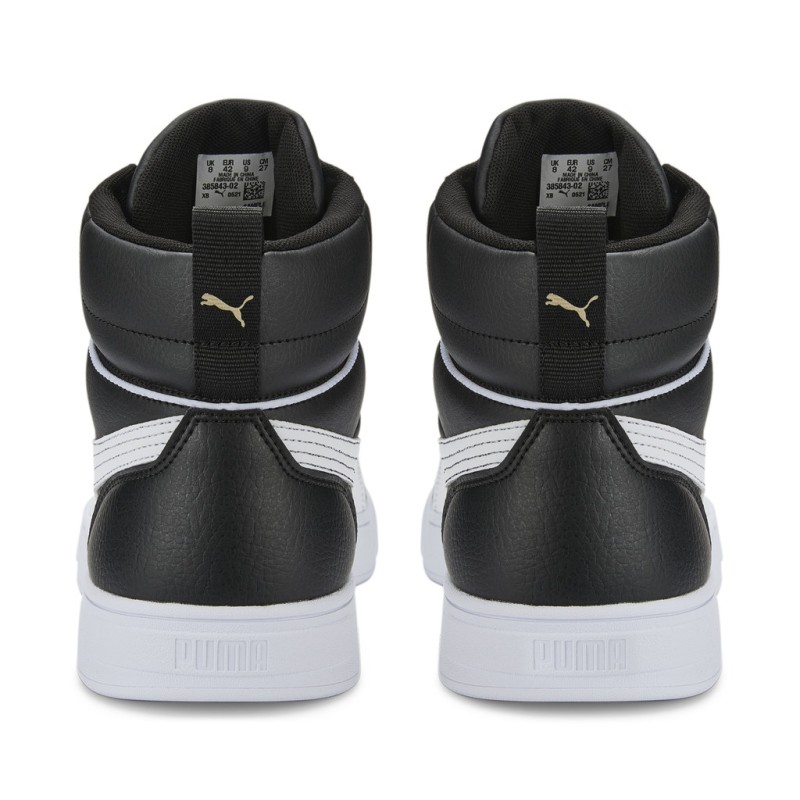 Puma Unisex Αθλητικά Παπούτσια Δερμάτινα Sneakers Caven Mid Μαύρα