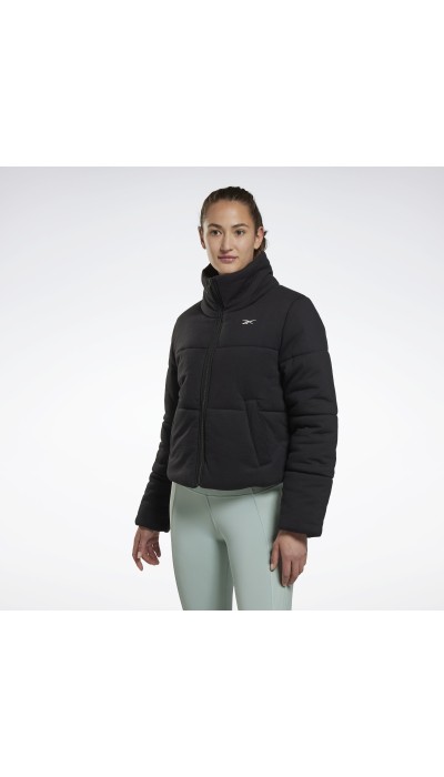 Reebok Γυναικείο μπουφάν puffer κοντό μαύρο
