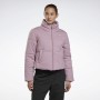 Reebok Γυναικείο μπουφάν puffer κοντό ροζ