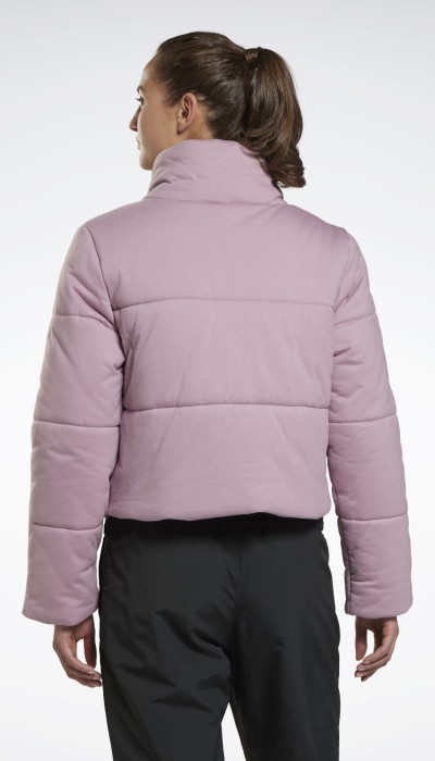 Reebok Γυναικείο μπουφάν puffer κοντό ροζ