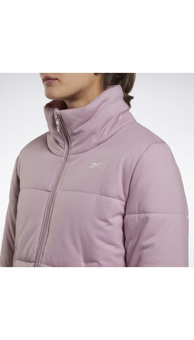Reebok Γυναικείο μπουφάν puffer κοντό ροζ