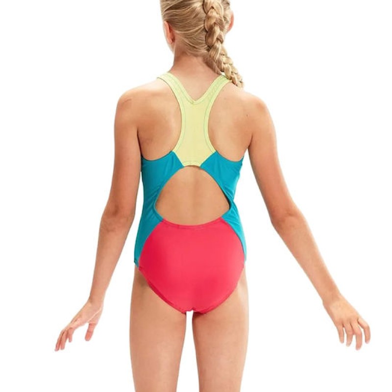 Speedo Girls Colourbock One Piece Swimsuit