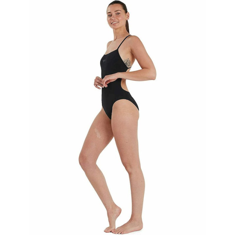 Speedo γυναικείο ολόσωμο μαγιό κολύμβησης με λεπτή τιράντα μαύρο Eco Endurance Thinstrap Speedo γυναικείο ολόσωμο μαγιό κολύμβησης με λεπτή τιράντα μαύρο Eco Endurance Thinstrap