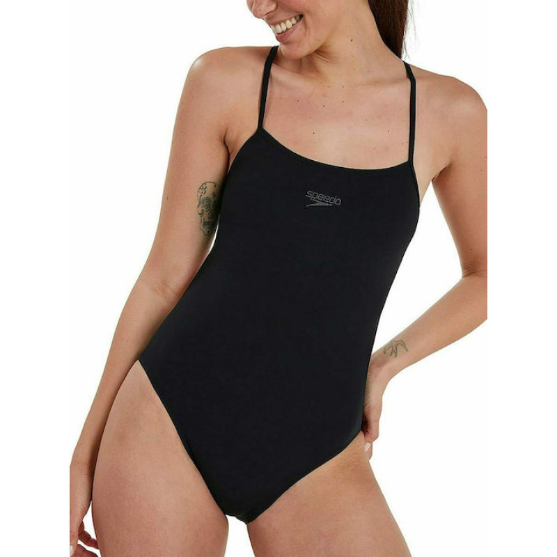 Speedo γυναικείο ολόσωμο μαγιό κολύμβησης με λεπτή τιράντα μαύρο Eco Endurance Thinstrap Speedo γυναικείο ολόσωμο μαγιό κολύμβησης με λεπτή τιράντα μαύρο Eco Endurance Thinstrap
