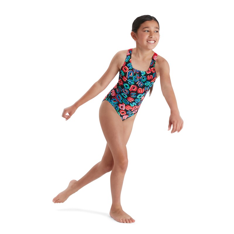 Speedo Girls Leaderback One Piece Swimsuit