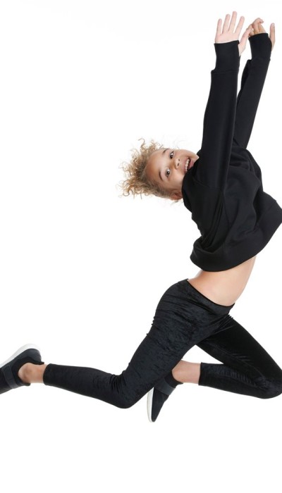 BodyTalk Παιδικό βελούδινο κολάν για κορίτσια μαύρο