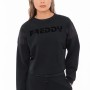 FREDDY CROPPED OVERSIZE SWEATSHIRT WITH SHINY PERFORMANCE FABRIC INSERTS