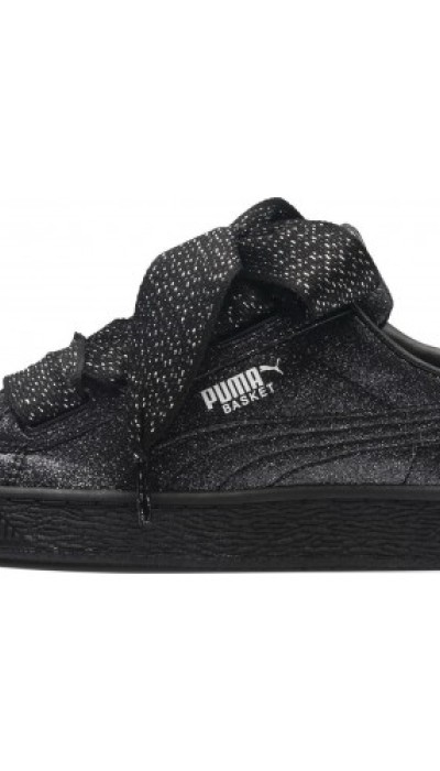 Puma Παιδικά Παπούτσια Sneakers Basket Heart Holiday Glamour Μαύρα