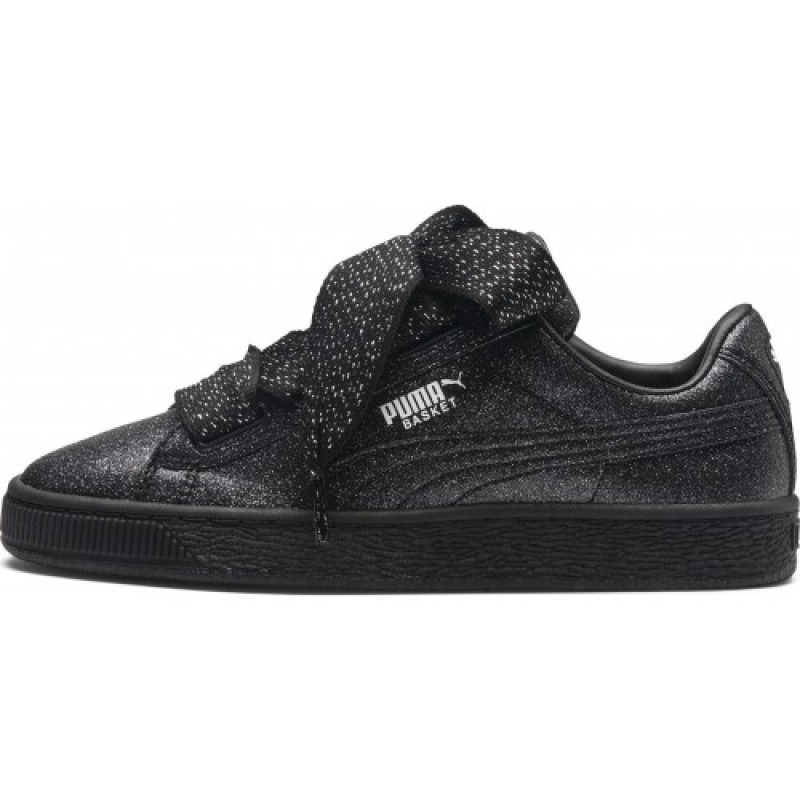 Puma Παιδικά Παπούτσια Sneakers Basket Heart Holiday Glamour Μαύρα