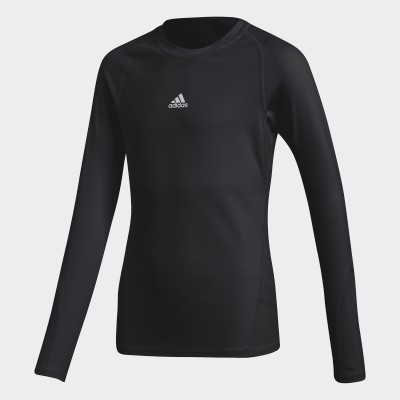 Adidas Μπλούζα μακρυμάνικη ισοθερμική Ask Ls Tee μαύρη