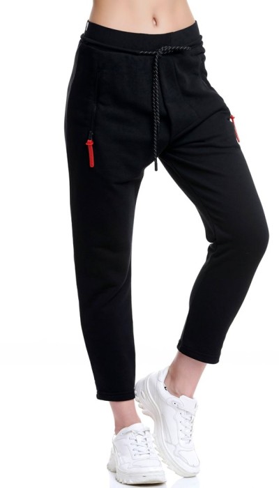 BodyTalk Γυναικείο παντελόνι baggie `BITCHIN` μαύρο