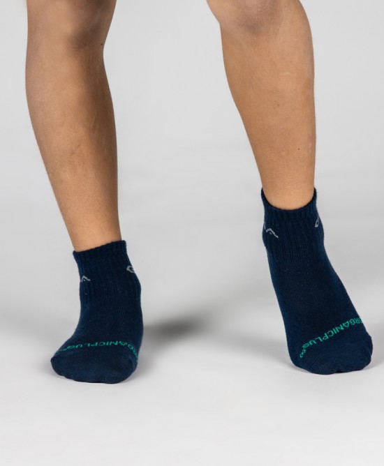 GSA 500 KIDS Quarter Socks 3Pack WHITE-GREY-BLUE