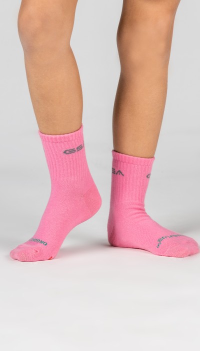 GSA 500 KIDS Quarter Socks 3Pack PINK-GREY-FUCHSIA