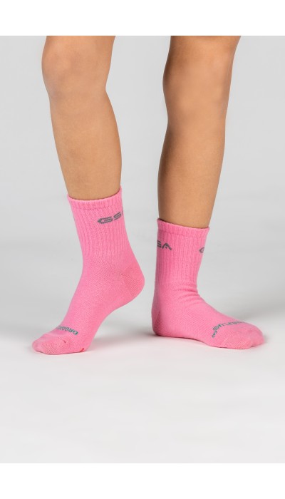 GSA 500 KIDS Quarter Socks 3Pack PINK-GREY-FUCHSIA
