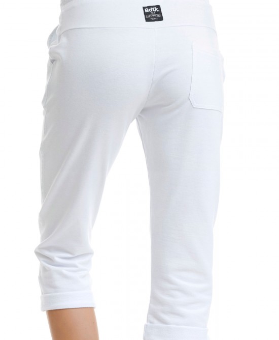 BodyTalk Γυναικείο κάπρι παντελόνι βαμβακερό άσπρο