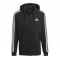 Adidas Ανδρική αθλητική ζακέτα φούτερ 3-stripes μαύρη