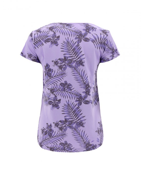 FREDDY Tropical Print T-Shirt with a Glitter Training Print