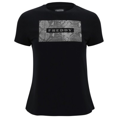 FREDDY SHORT-SLEEVE T-SHIRT WITH A SNAKE PRINT PANEL