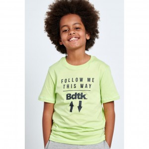 BodyTalk Παιδική κοντομάνικη μπλούζα για αγόρι κίτρινη